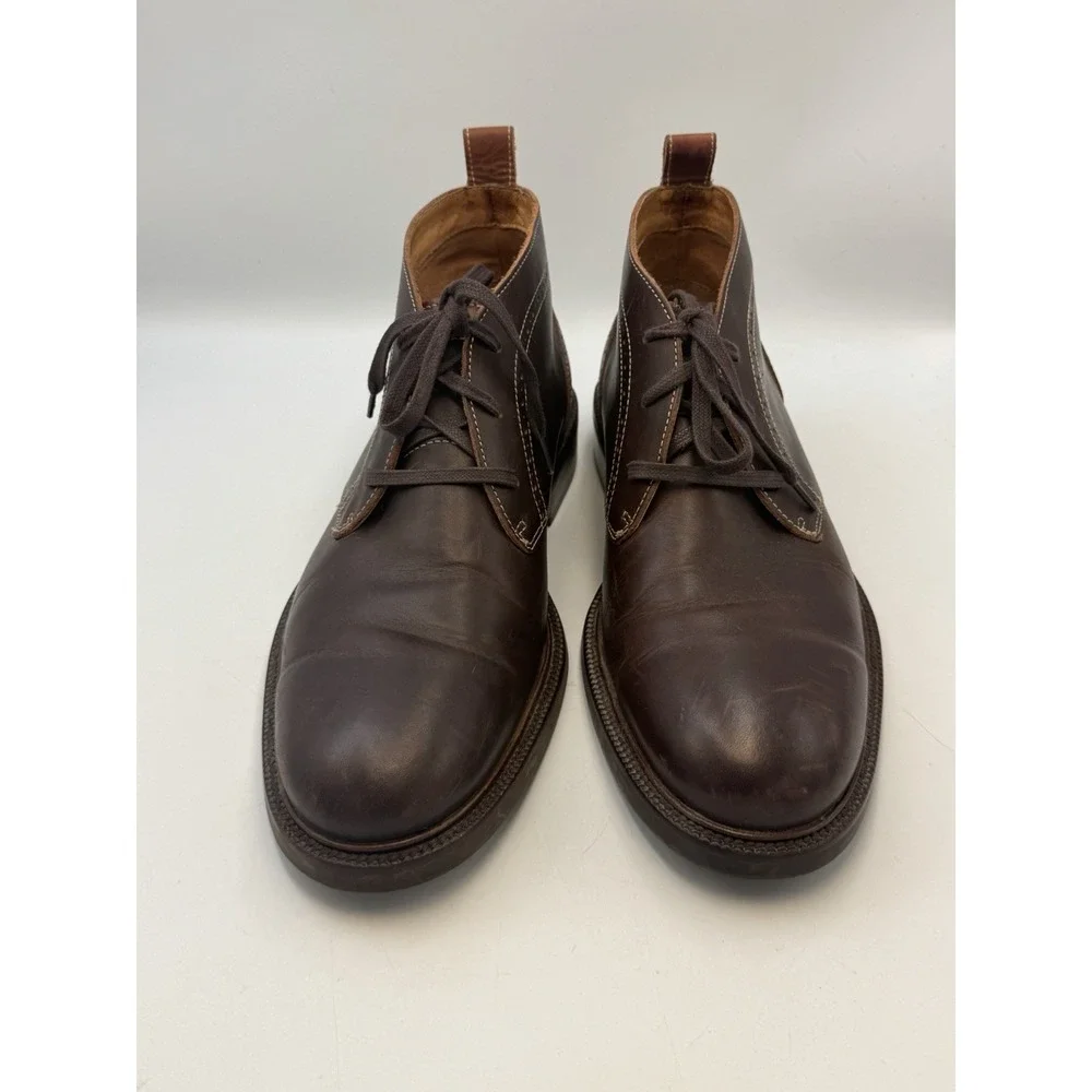 Johnston & Murphy Men's 11.5 M Brown Leather Chukka Boots Brogue Lace Up